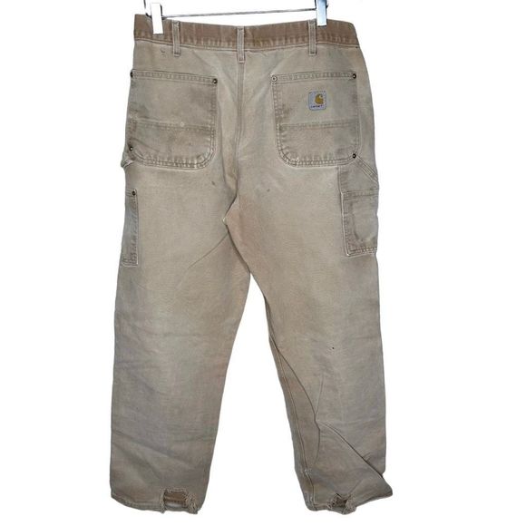 Vintage Carhartt Distressed Faded Double Knee Pants 34X33 - Picture 4 of 6